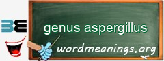 WordMeaning blackboard for genus aspergillus
